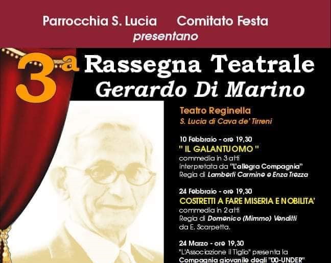 Frazione S. Lucia: Al via la 3a Rassegna Teatrale “Gerardo Di Marino”